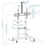TOOQ Soporte suelo ruedas regulable "ARES" 60-100"